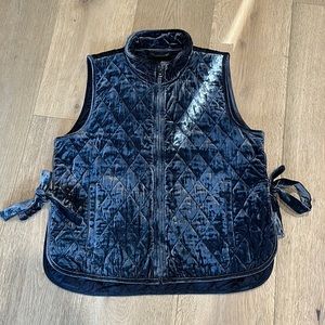 Banana Republic Quilted Crushed Velvet Vest